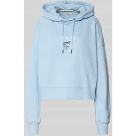 Relaxed fit hoodie met logostitching model 'Baker'