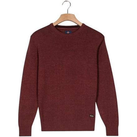 Baileys Trui Crew Neck Allover Fine Two-Tone Texture Mauve Melange / male