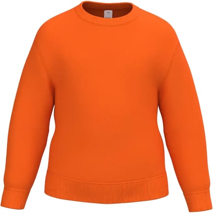 iDeal Basic Brand Kinder sweater met ronde hals IB401 - Ideal Orange - 10/12 ans