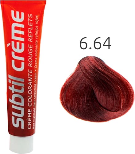 Subtil - Color - Crème Rouge Reflets - 6.64 Blond Foncé Rood Koper - 60 ml