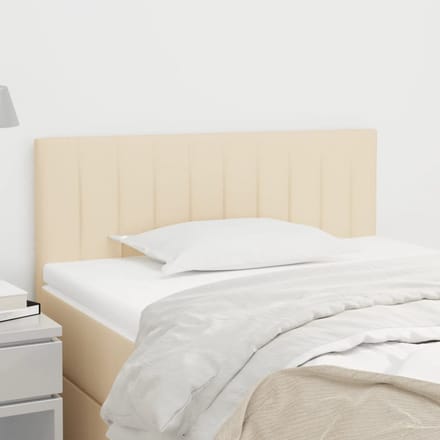 vidaXL - Hoofdbord - 90x5x78/88 - cm - stof - crèmekleurig