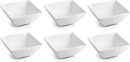 BonBistro Dipschaaltjes Yong Squito 10 x 10 cm - Wit - 6 stuks