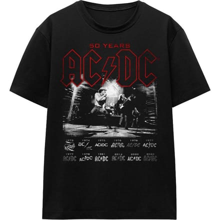 AC/DC Unisex Logo Stack T-shirt voor volwassenen (Zwart)