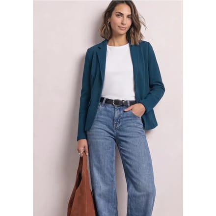 Eenvoudige blazer met structuur
