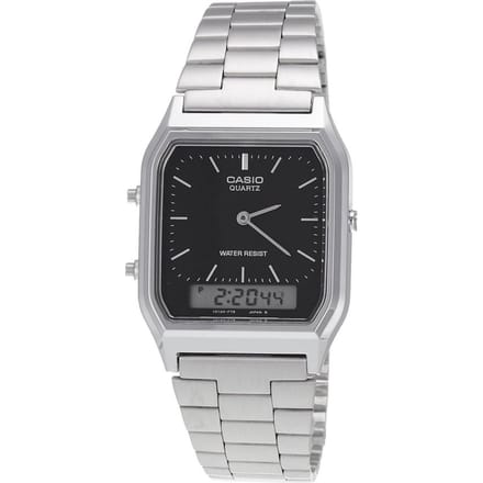 Casio CASIO Collection AQ-230A-1DMQYES Horloge - Staal - Zilverkleurig - Ø 34 mm