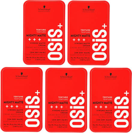 5x Schwarzkopf Osis Mighty Matte Styling Creme 85ml