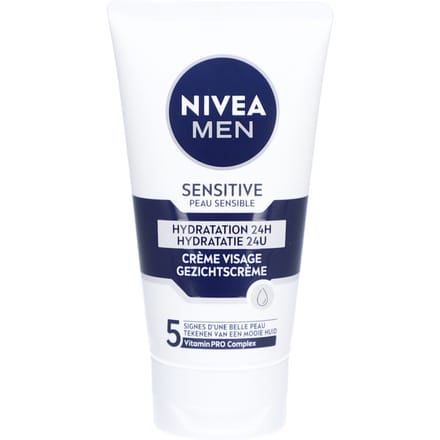 NIVEA MEN Sensitive Dagcrème Gezicht - 24H Hydratatie - Moisturizer - Gezichtscrème - 75 ml