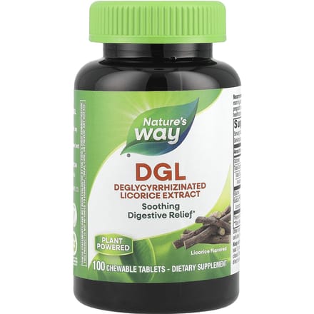Nature'S Way, DGL, Réglisse, à Croquer 100 Comprimés