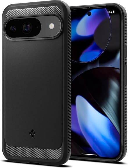 Spigen Geschikt voor Google Pixel 9 / 9 Pro - Back Cover Hoesje - Rugged Armor - Zwart