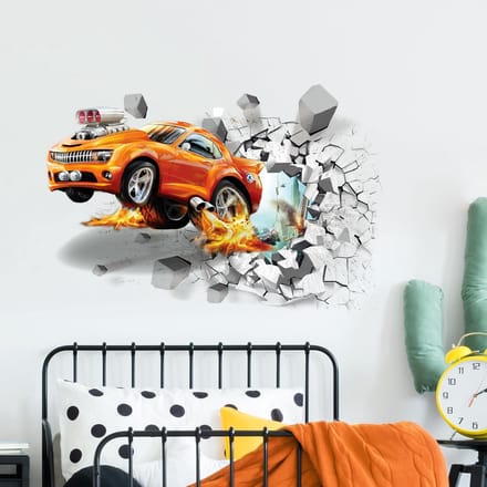 Dailygoods- Muursticker 3D Auto - Muurdecoratie Kinderen