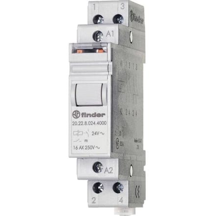 Finder 20.28.9.012.4000 Stroomstootschakelaar DIN-rail 2x NO 12 V/DC 4000 VA 1 stuk(s)