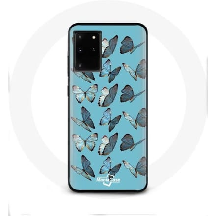 Hoesje voor Samsung Galaxy S11 Plus Vlinders Blauwe achtergrond