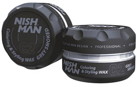 Nishman Grey - C2 Kleur Haarwax 100 ml - Sterke Hold - Tijdelijke Haarkleur