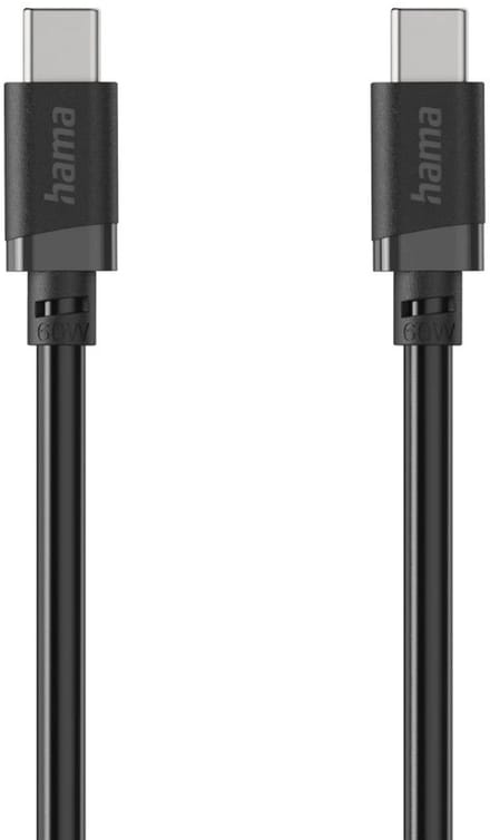 Hama 00201806 USB-laadkabel USB 2.0 USB-C stekker 1 m Zwart
