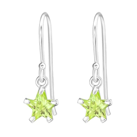 Amanto Oorbellen Caelis Green - 925 Zilver E-Coating - 6x25mm