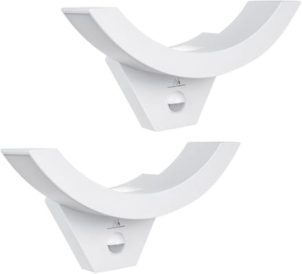Maclean MCE290 W - Set van 2 stuks Wandlamp - buitenlamp - LED-lamp met bewegingssensor, PIR-sensor, wit, 10 W, IP54, 800 lm
