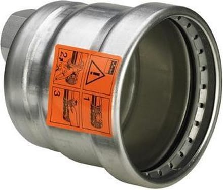 Viega Sanpress Inox XL-eindkap SC pers bi.dr. 76.1mmx3/4bi