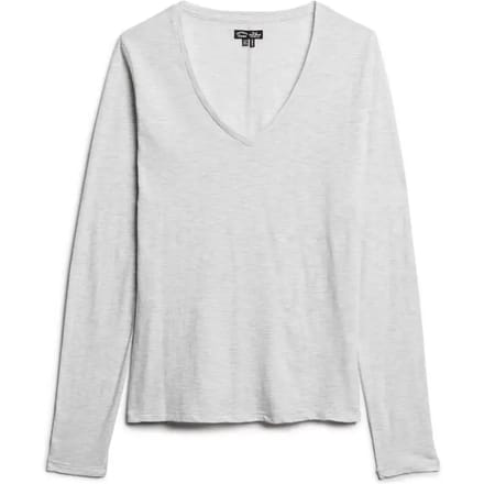 Superdry - Jersey top met V-hals en lange mouwen - Dames