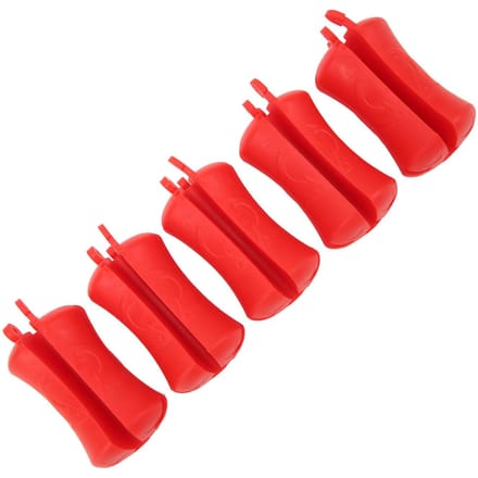 5PCS Support de Canne à Pêche Portable Boule Fixe Silicone Réutilisable Attache Rapide pour Faisceau de Canne à Pêche rouge