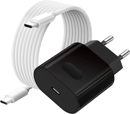 30w usb C Adapter Set 3 Meter - Snellader S26/S25/S24/S23/S22/S21/S20/S10/A56/A16/A17/A56/A57 - Oplader usb C - Usb-C naar usb-C
