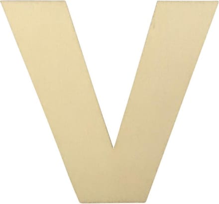 Houten Plakletter V | 8 cm