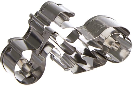 Städter 199880 Koekjesvormer, motorfiets roestvrij staal, 7 cm, zilver