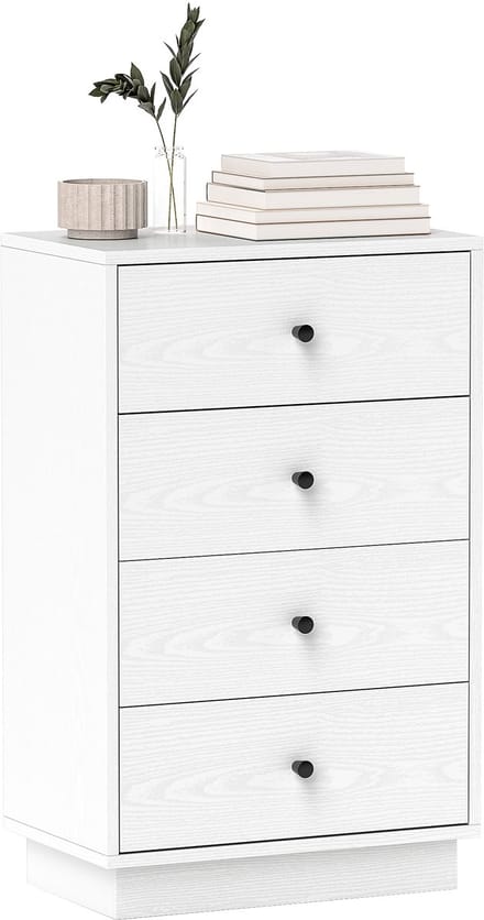 HOMCOM Ladekast - Spaanplaat - 47x29x75cm - Crème