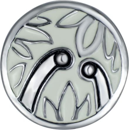 Quiges - Drukknoop Mini 12mm Jungle Wit - EBCMK048