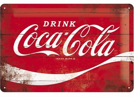 Coca Cola - Metalen Wandplaat
