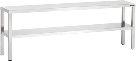 Etagere RVS Dubbel, B 2000mm