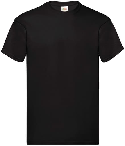 Fruit Of The Loom Original T Volwassen T-shirt Black - S