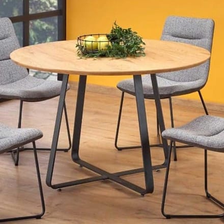 Ronde eettafel Nole ø120 - bruin/zwart
