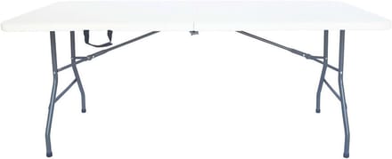 Tuinfeest Tafel - Klaptafel Buiten - Buiten Eten - Stevige Staalconstructie - 180 cm Lang - Wit