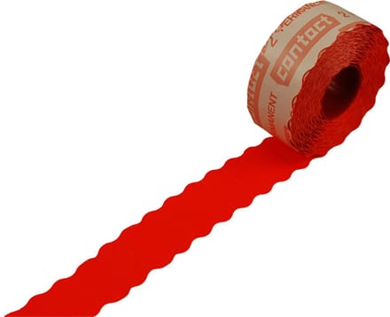 Contact Etiket - Prijsetiket - papier - permanent - 26x12mm - fluor/oranje - 18 rol
