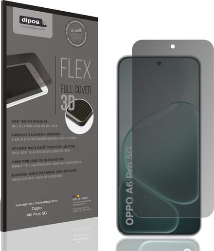 dipos FLEX – Matte Privacy Screenprotector geschikt voor Oppo A6i Plus 5G | Volledige Schermbescherming | Case-Friendly