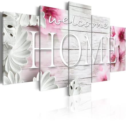 Schilderij - Zomer in Huis II , Welcome Home , 5 luik