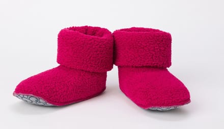 Pantoffels Woody Teddy - Framboos rood 30/34