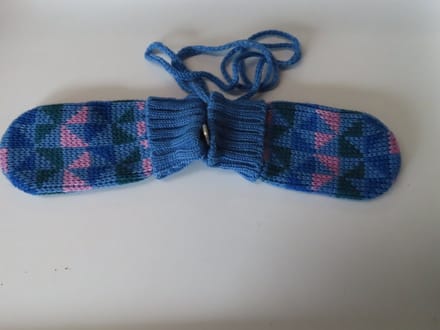 Wantjes - Unie - Gebreid - Blauw, groen , roze - T1