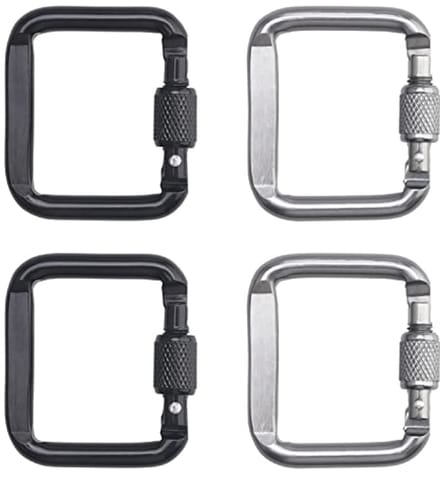 Carabiner Haken - Multifunctionele Sterke Haak - 4 Stuks Aluminium