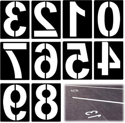 Grote herbruikbare sjablonen voor cijfers van 20 cm, set van 10 plastic nummerstencils voor huisnummers en schilderprojecten