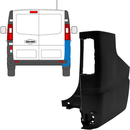 Achterbumper hoek voor Opel Vivaro 2014-2019 / Rechts