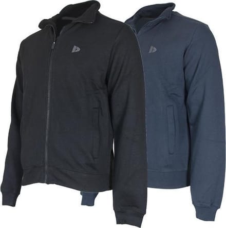 2-Pack Donnay - Sweater zonder capuchon (Bryan) - Sportvest - Heren - Black/Navy (919) - maat S
