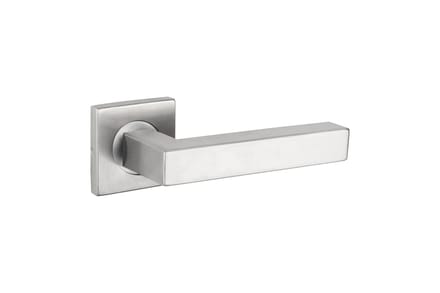 Lavuzo Viterbo deurkrukset - deurklink - vierkant rozet - RVS - set 2