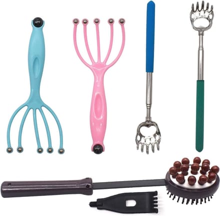 Complete Lichaamsmassageset: Hoofdmassage, Rugkrabbers en Roller Ball Set