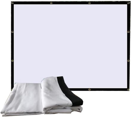 Projectiescherm - Beamerdoek Opvouwbaar - Thuisbioscoop Creëren - HD Kreukvrij Polyester - 150 Inch 16:9 - Wit
