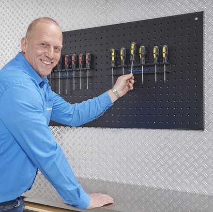 Datona® Gatenbordhouder voor schroevendraaiers - 2 stuks - Zwart