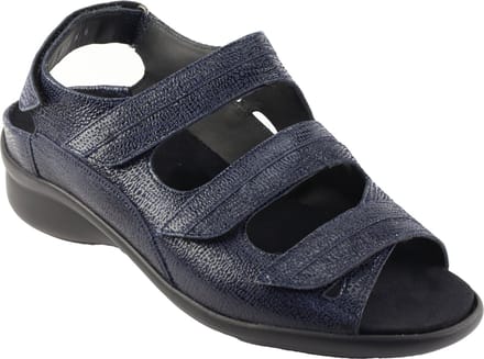 Durea - 7409 K - Platte sandalenDames Sandalen - Kleur: Blauw - Maat: 42