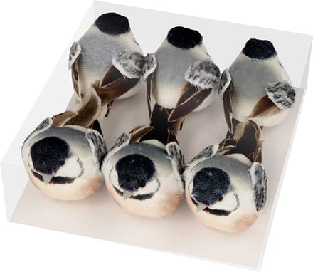 SET OF 6 NATURAL TITMICE