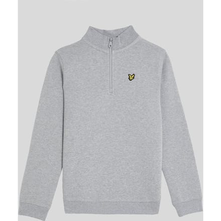 Lyle & Scott Jongens 1/4 Rits Trui - Grijs