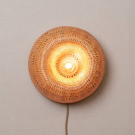 GOOD&MOJO Wandlamp Barbados - Naturel - Ø35cm - Binnen Bohemian